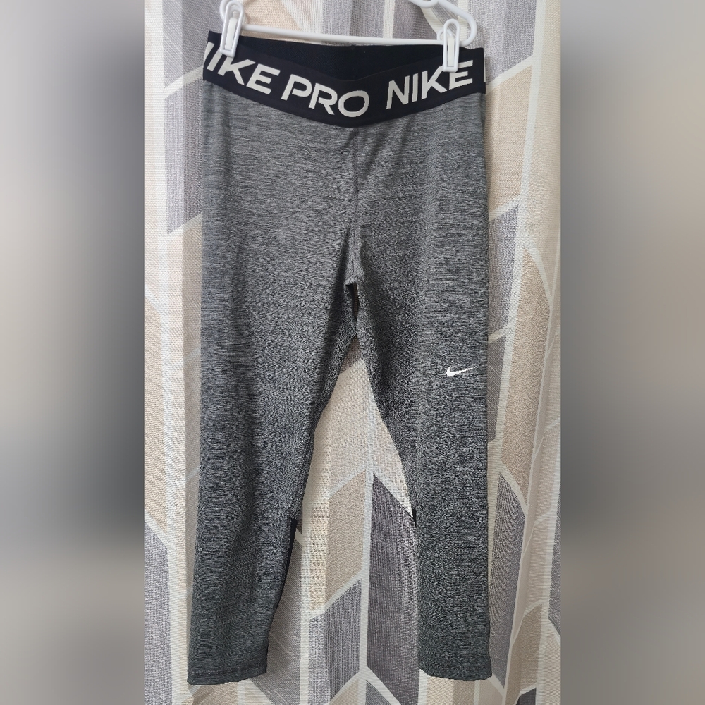 Nike Pro Black and Gray Leggings